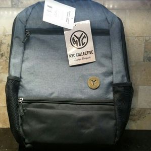 NYC Laptop Backpack gray & bla…